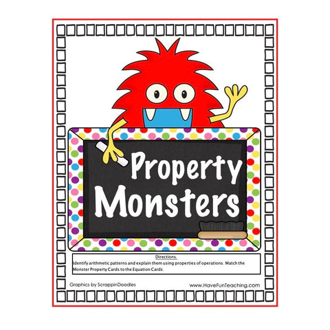 Property Monsters Math Properties Game