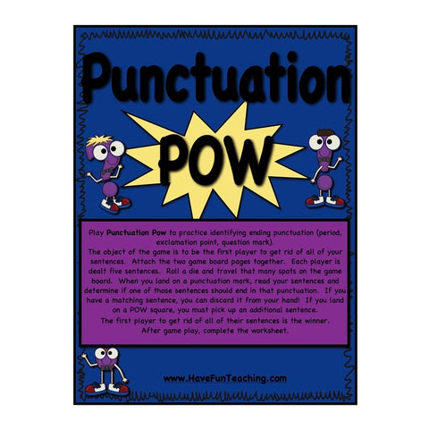 Punctuation Pow Game