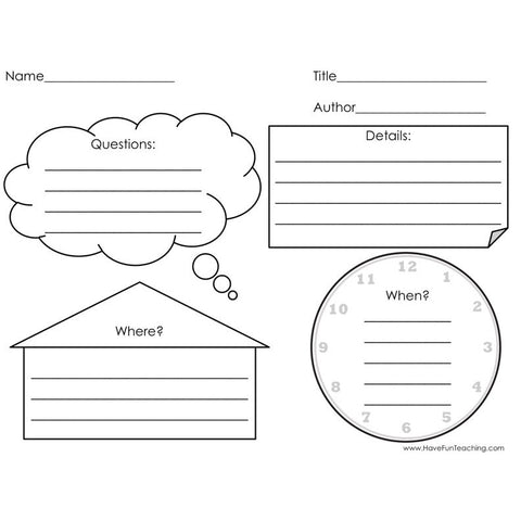 Questions Details and Setting Graphic Organizer