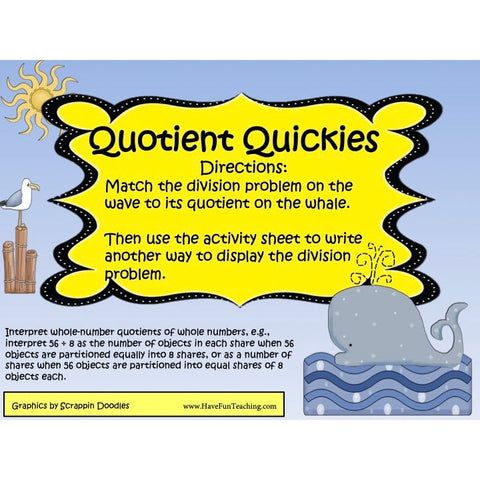 Quotient Quickies Division Game