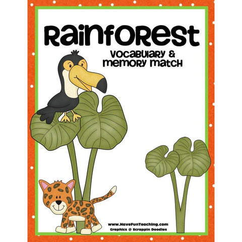 Rainforest Vocabulary Matching Game