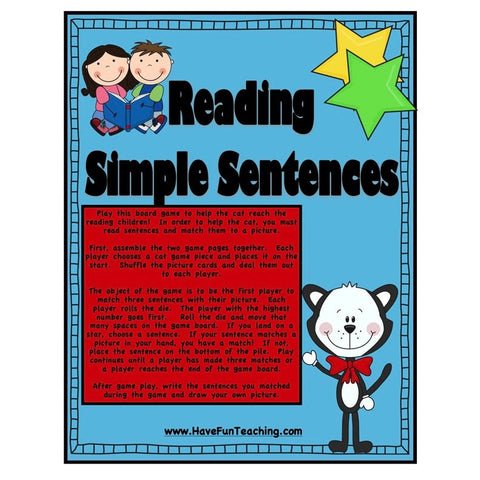 Reading Simple Sentences Game