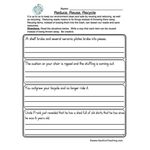 Recycling Worksheet 2