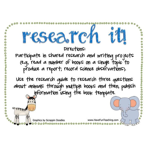 Research It Animals Game