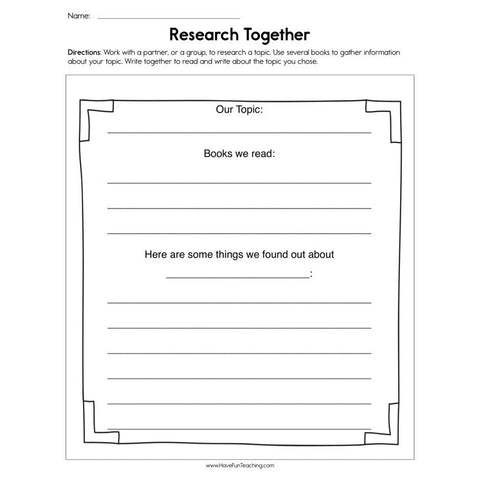 Research Together Worksheet