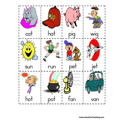 Rhyming Words Matching Worksheet