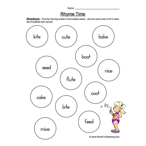 Rhyming Words Worksheet 2
