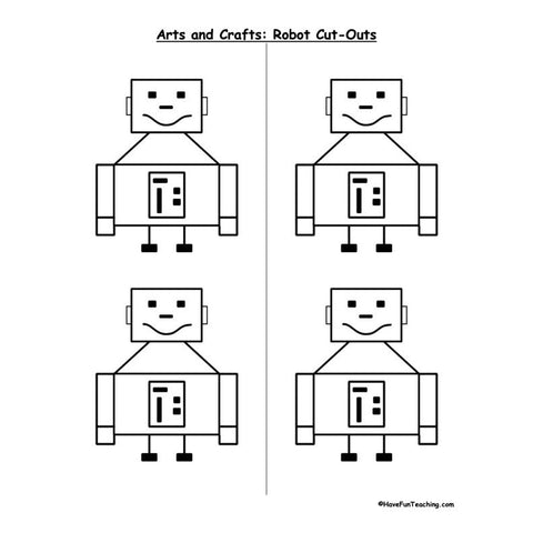 Robot Cutouts Worksheet