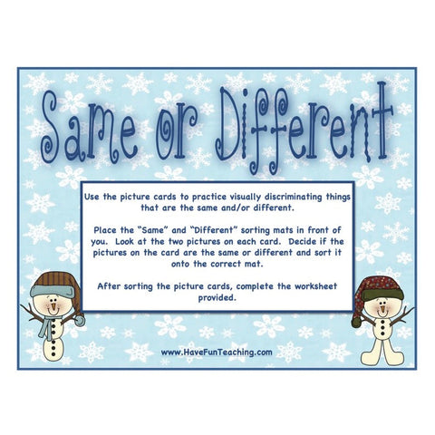 Same or Different Game
