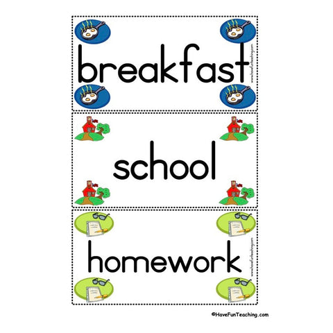 School Theme Signs Worksheet