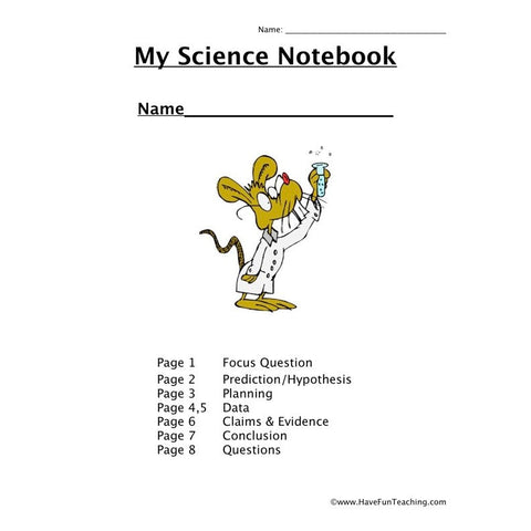 Science Notebook Worksheet