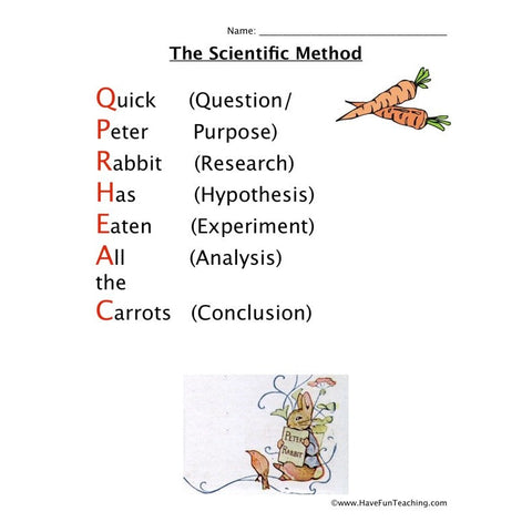 Scientific Method Worksheet