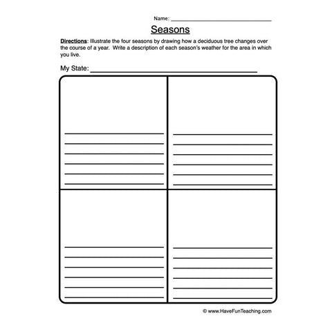 Seasons Worksheet 2