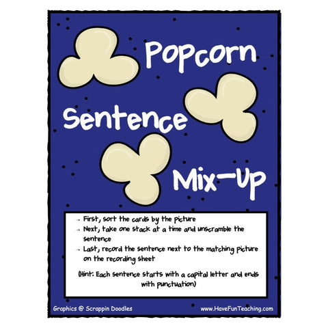 Sentence Mix Up Popcorn Game