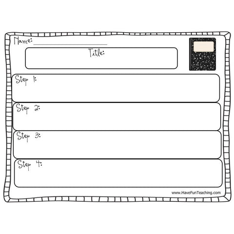 Sequence of Events Graphic Organizer 2