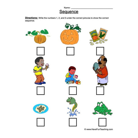 Sequence Worksheet