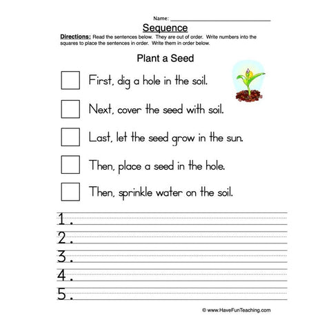 Sequence Worksheet 7