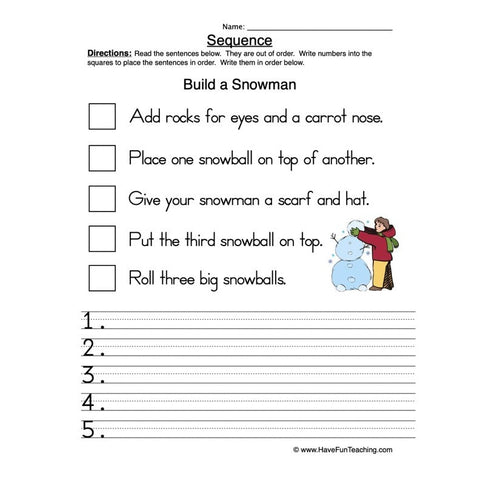Sequence 6 Worksheet