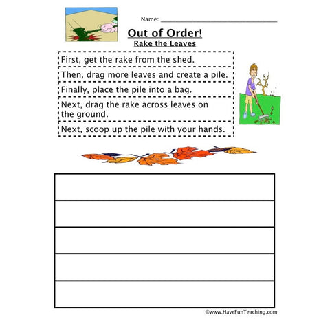 Sequence Rake Worksheet