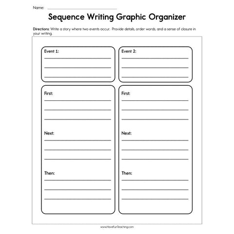Sequence Writing Graphic Organizer