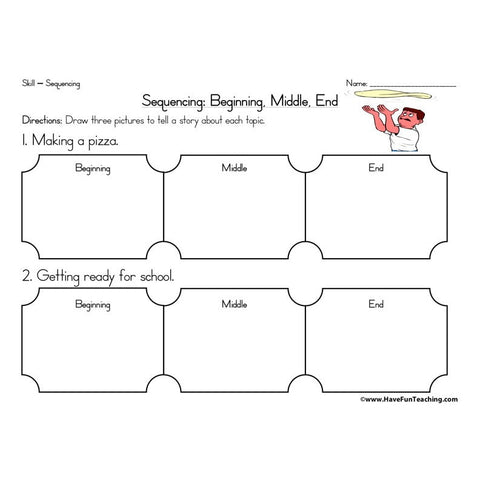 Sequencing Worksheet 3