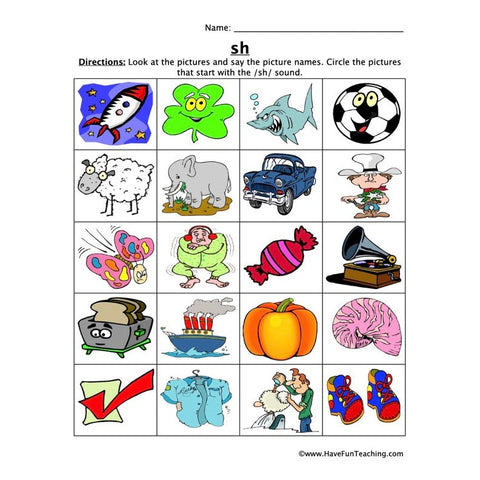 Sh Worksheet