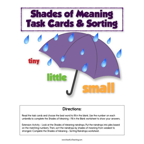 Shades of Meaning Game