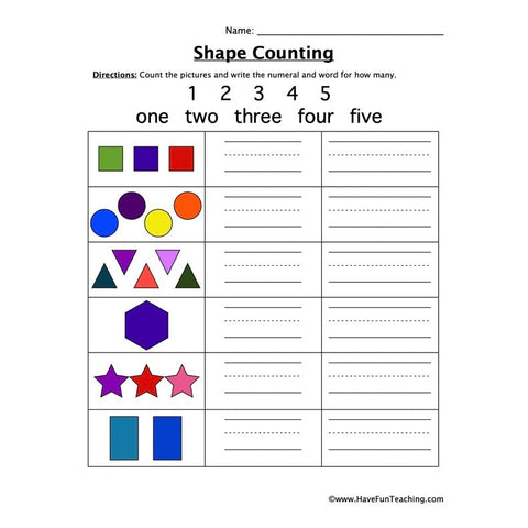 Shape Counting Worksheet