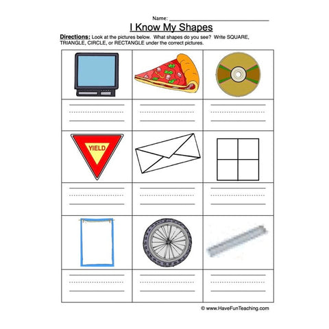 Shapes Worksheet