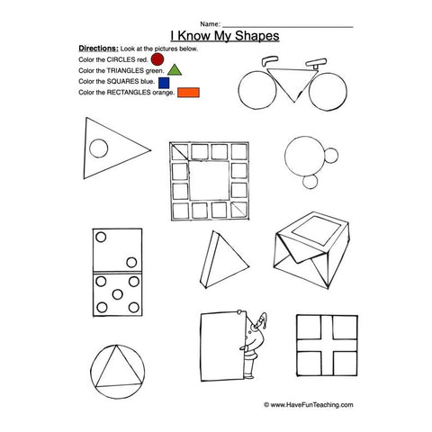 Shapes Worksheet 3