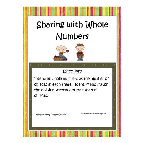 Sharing with Whole Numbers Division Game