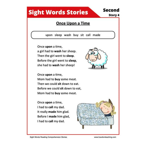 Sight Words Reading Comprehension 19 Worksheet