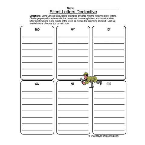 Silent Letters Worksheet 4