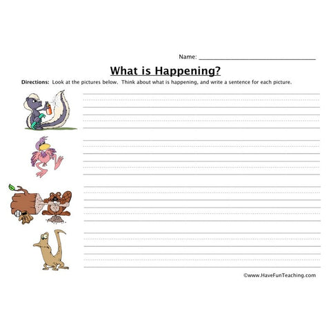 Silly Animal Sentence Worksheet
