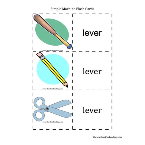 Simple Machines Flash Cards 2