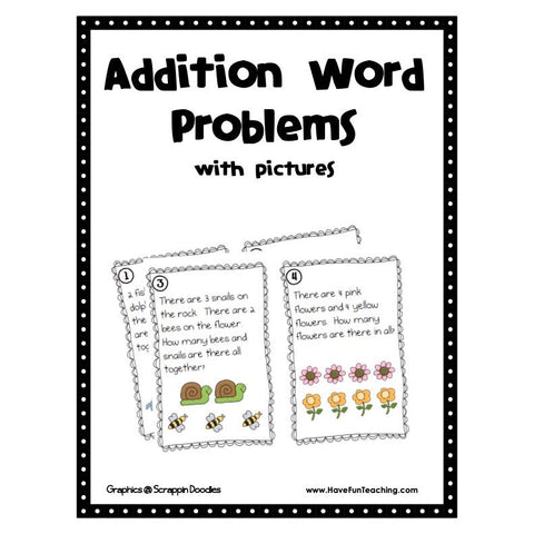 Single Digit Addition Word Problems Game