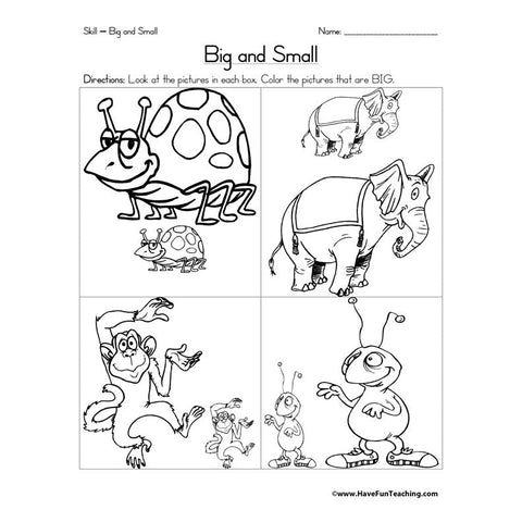 Size Worksheet