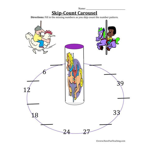 Skip Counting Worksheet 5
