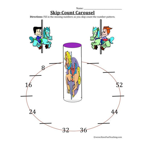 Skip Counting Worksheet 7