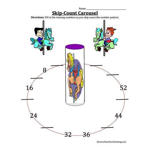 Skip Counting Worksheet 8