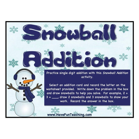 Snowball Addition Game