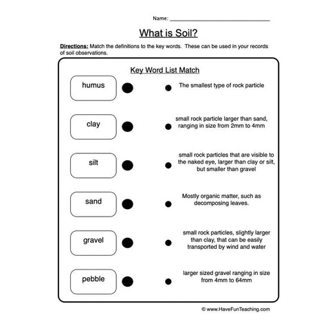 Soil Worksheet 2