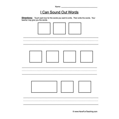 Sound Out Words Worksheet 2