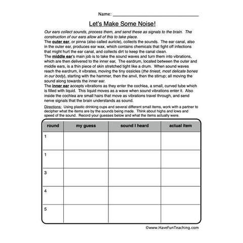 Sound Worksheet 4