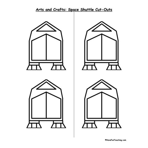 Space Shuttle Cutouts Worksheet