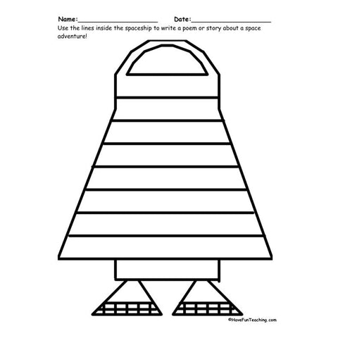 Spaceship Poetry Worksheet