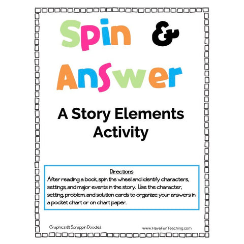 Spin and Answer Story Elements Game