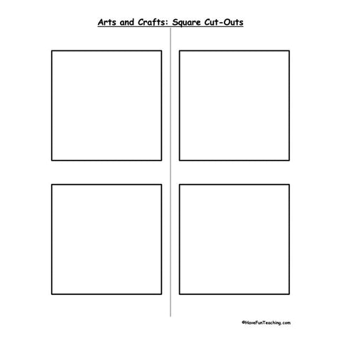 Square Cutouts Worksheet