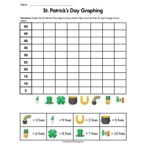 St Patricks Day Graphing Worksheet