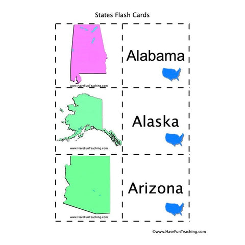 State Flash Cards 2